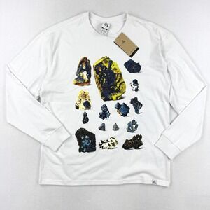 Nike Acg Heavyweight Alaska Long Sleeve Graphic Tshirt‎ Size M White FZ6700, NWT